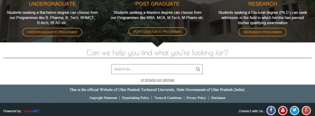 UPTU new website