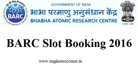 BARC Slot Booking 2016