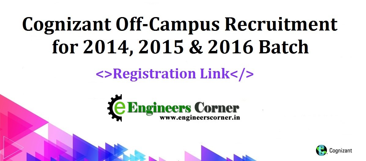 Cognizant Registration Link for B.Tech freshers 2014, 2015 & 2016 Batch through AMCAT Cognizant Off-Campus AMCAT link 2016
