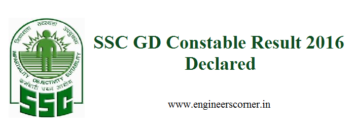 SSC GD Constable Result 2016 Declared