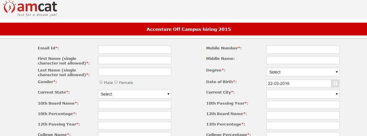 Accenture Off-Campus Drive for Fresher | Registration Link | 2015 Batch accenture off campus job 2016