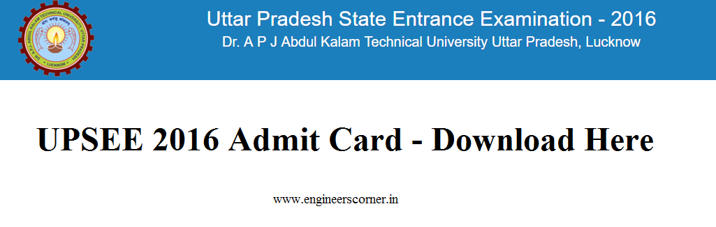 Download UPSEE Admit Card 2016