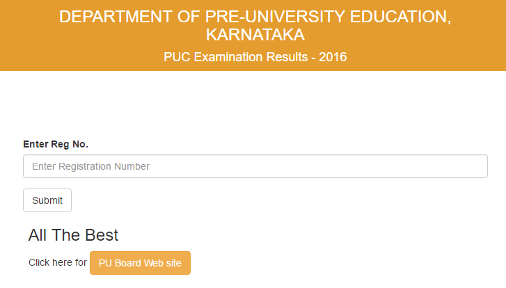 Check Karnataka PUC Results 2016