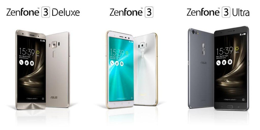 ASUS Zenfone 3 Zenfone 3 Deluxe Zenfone 3 ultra 2016