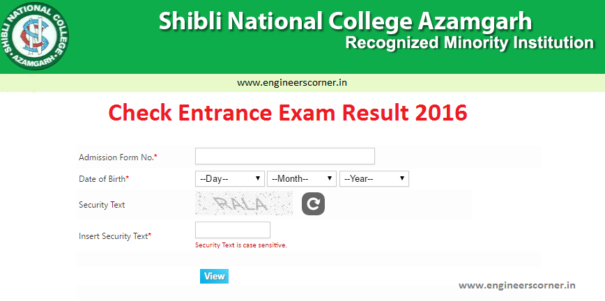 Result Out – Check Shibli National College, Azamgarh Entrance Exam Result 2016 Shibli National College Azamgarh Result
