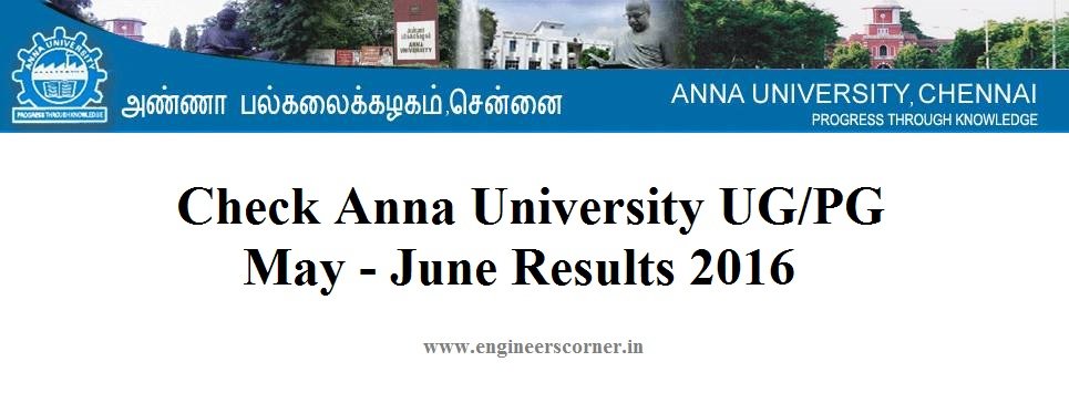Anna University UG - PG Results at coe1.annauniv.edu