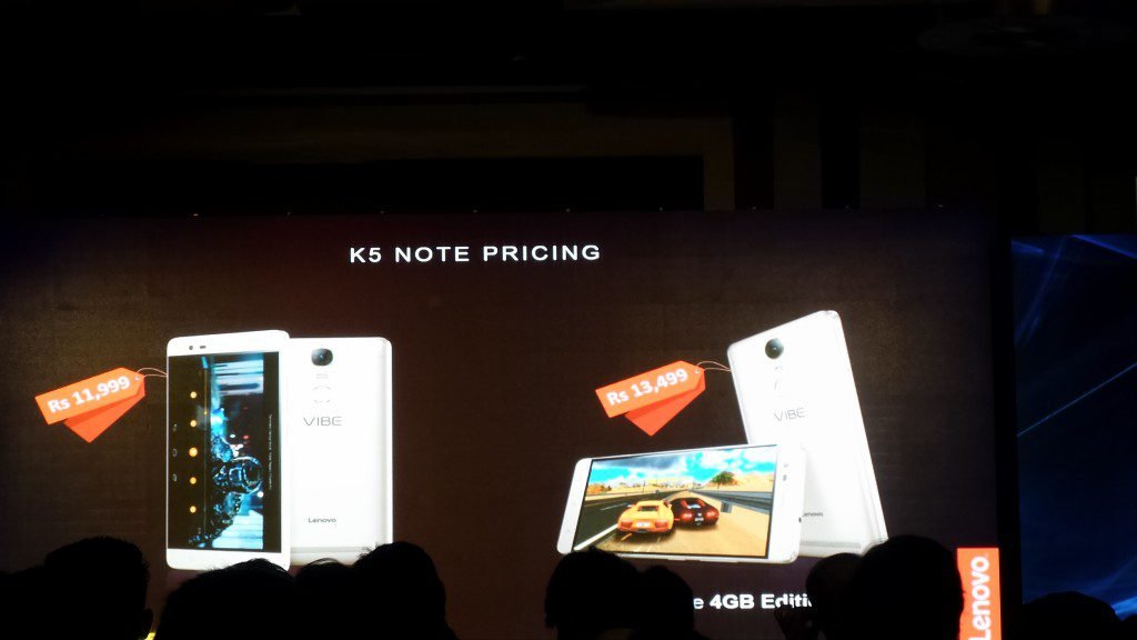 Lenovo Vibe K5 Note Pricing