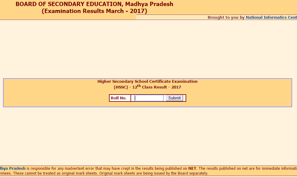 Check MPBSE HSSC Class 12th Result 2017 Declared at @mpresults.nic.in