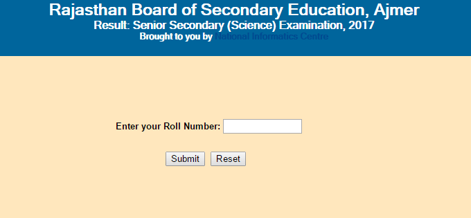 RBSE Rajasthan Board Class12th Result 2017