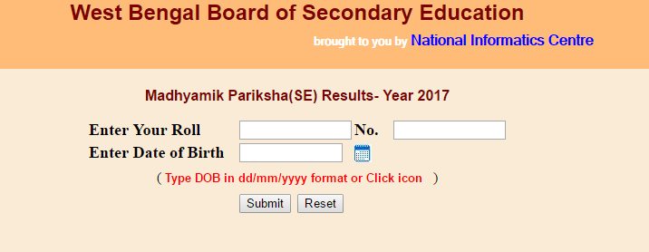 WBSE Madhyamik Pariksha (SE) Class 10th Result Declared at wbresults.nic.in WBSE West Bengal Class 10th Result 2017