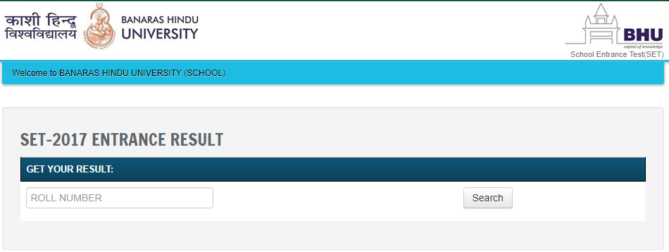 Check BHU SET-2017 CHS School Entrance Result 2017-18, Declared at @bhuonline.in BHU CHS SET 2017 Result