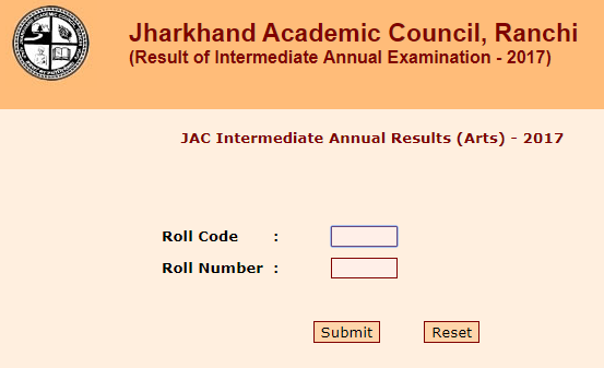 JAC Intermediate Annual Results (Arts) - 2017