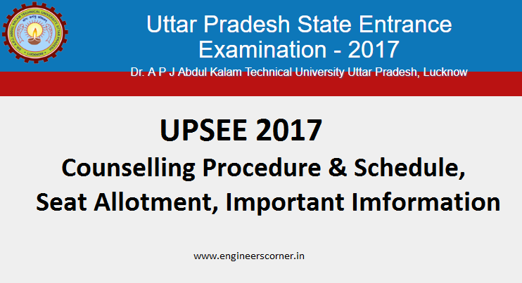 UPSEE 2017 Counselling