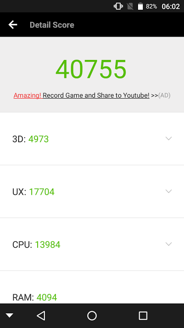 InFocus Turbo 5 Plus Benchmark Score
