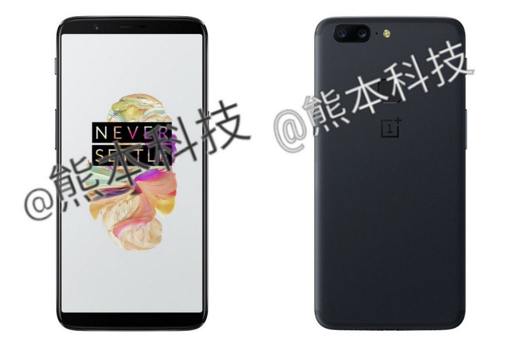 OnePlus 5T Front and Back side Picture