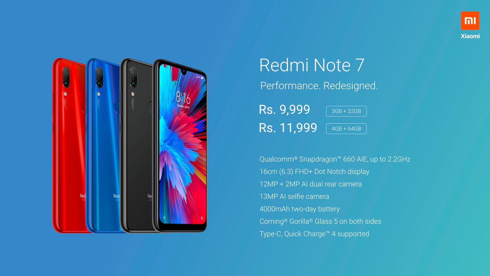 Redmi Note 7 launched in India, Price starts at Rs 9999 - Engineers Corner