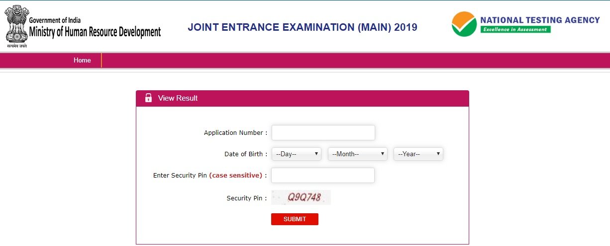 Check JEE Main 2019 Result Declared at @jeemain.nic.in/jeemainresult/Root/AuthCandWithDob.aspx JEE Main Result NTA Score 2019