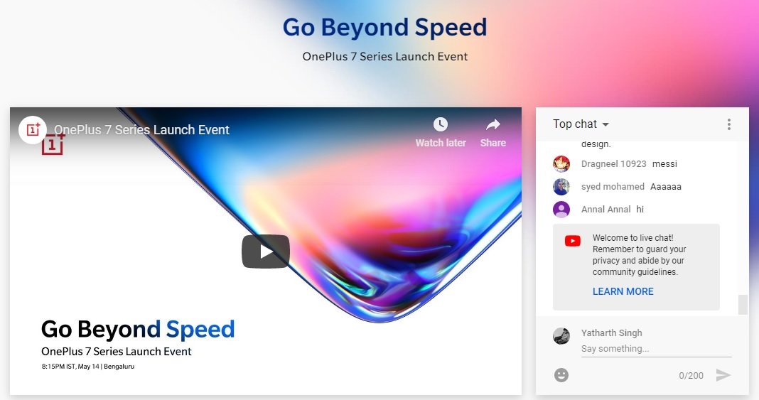 OnePlus 7 series launch event 2019
