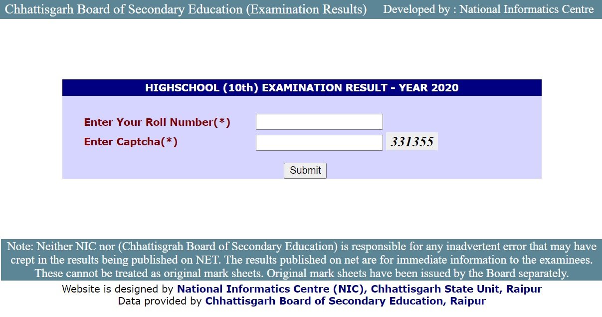 chhatisgarh-CGBSE-result-2020