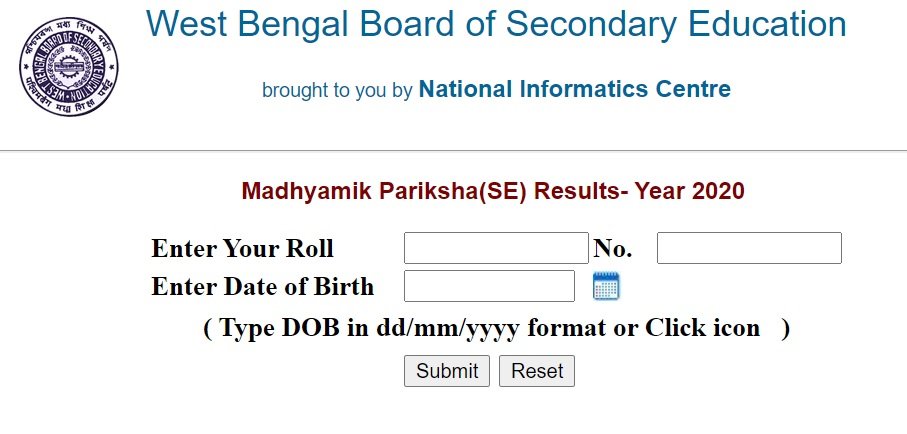 WBBSE Madhyamik Pariksha Result 2020