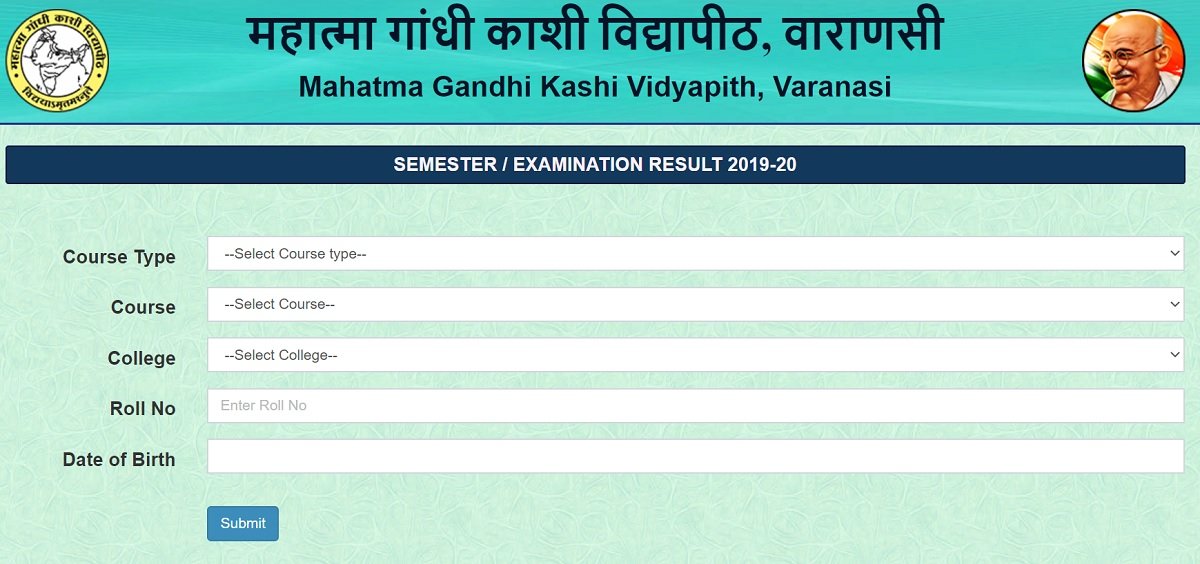 MGKVP Result 2020  – Kashi Vidyapith BA, BSc, B.com, B.Ed Annual Semester Result Declared @results.mgkvp.online MGKVP-Result-2020