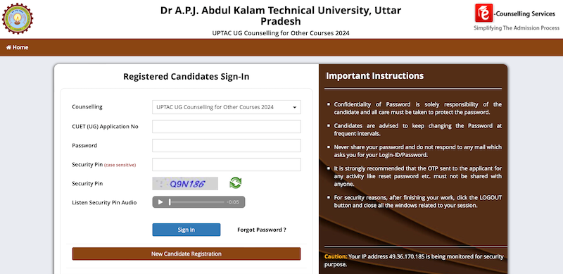 Registration For Aktu Cuet-ug Counselling 2024 Now Open - Engineers Corner