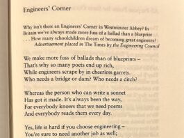 Engineers Corner Poem Wendy Cope