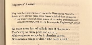 Engineers Corner Poem by Wendy Cope to the Unsung Heroes of Engineering Engineers Corner Poem Wendy Cope