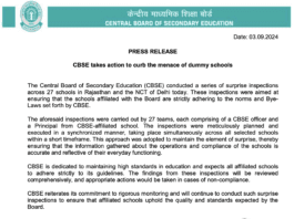 CBSE Cracks Down on Dummy Schools with Surprise Inspections CBSE Surprise school inspection