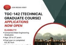TGC-142 Recruitment 2025: Join Indian Army as an Officer with Your Engineering Degree TGC-142 Recruitment 2025: Join Indian Army as an Officer with Your Engineering Degree