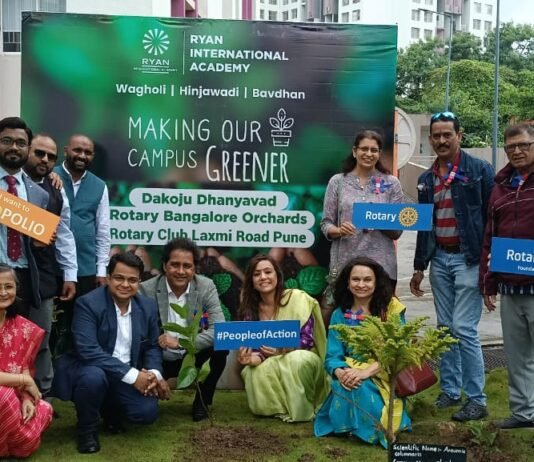 Ryan International Academy Teams Up with Rotary Club to Plant Over 1,200 Trees Across Pune ryan academy and rotary club