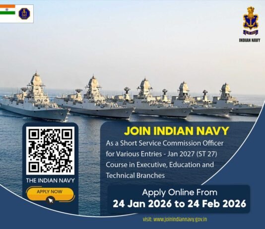 Indian Navy SSC Job 2027