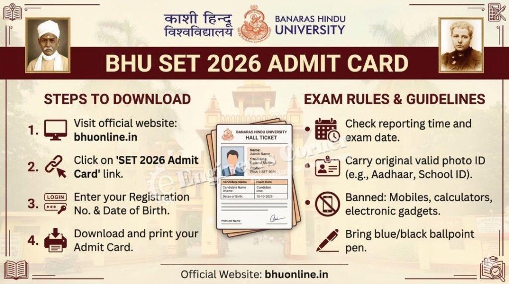 BHU SET 2026 Admit Card