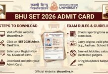 BHU SET 2026 Admit Card – Download Steps, Direct Link & Exam Day Rules BHU SET 2026 Admit Card