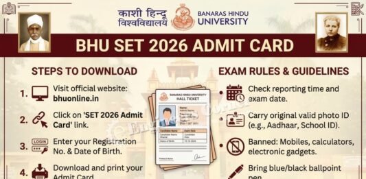 BHU SET 2026 Admit Card