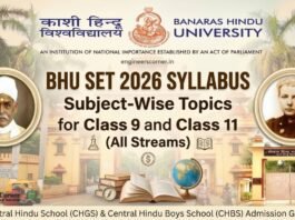 BHU SET 2026 Syllabus