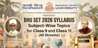 BHU SET 2026 Syllabus