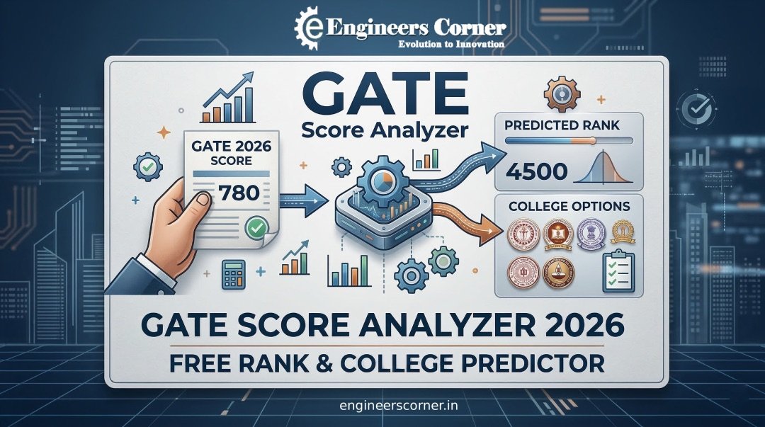 GATE Score Analyzer 2026 - Free Rank & College Predictor - Engineers Corner
