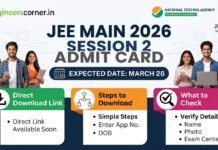 JEE Main 2026 Session 2 Admit Card: Expected Date March 28 – Direct Download Link, Steps & What to Check JEE Main Session 2 Admit Card