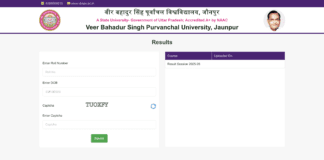 VBSPU Result 2026 - BA, BSc, BCom, MA, BTech Results