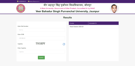 VBSPU Result 2026 - BA, BSc, BCom, MA, BTech Results