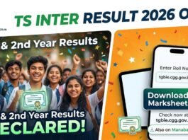 TS Inter Result 2026 - TSBIE 1st and 2nd Year Result Link @ tgbie.cgg.gov.in, Manabadi