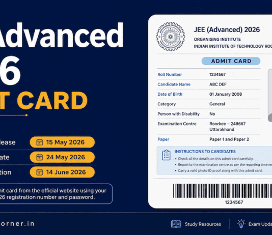 JEE Advanced 2026 Admit Card download guide - Hall ticket release date May 11 at jeeadv.ac.in