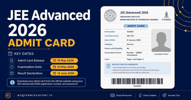 JEE Advanced 2026 Admit Card – Download Hall Ticket at jeeadv.ac.in
