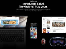 Apple WWDC 2026 keynote with Tim Cook on stage at Apple Park, iOS 27 and Siri AI announcement